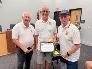 Captain Pags with Chet and Jim at the recognition ceremony